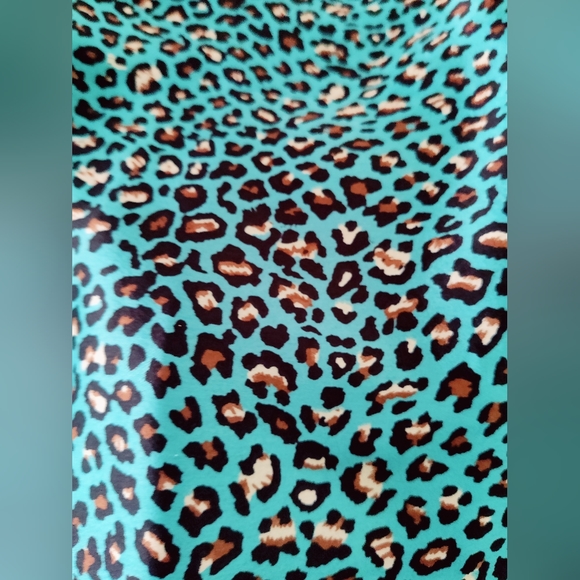 Moss Chitah.tiger print saatan fabric saree...no used...new saree - Picture 5 of 5